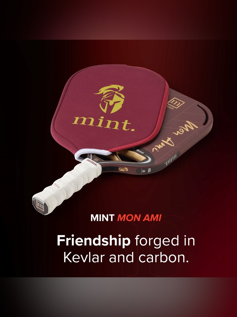 Mint Sport Mon Ami Kevlar / Carbon Fiber | 18mm Core Pickleball Paddle | NEW - Picture 7 of 16